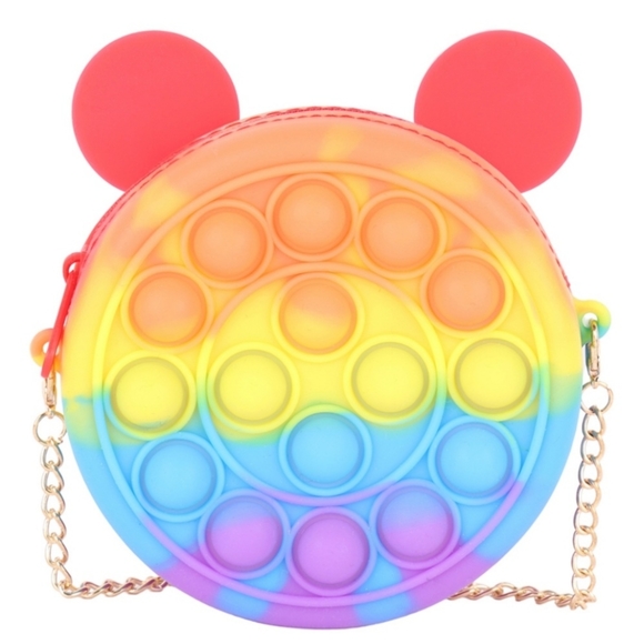 Fidget Other - MOUSE COIN PURSE WALLET W/ REMOVABLE CHAIN STRAP FIDGET TOY